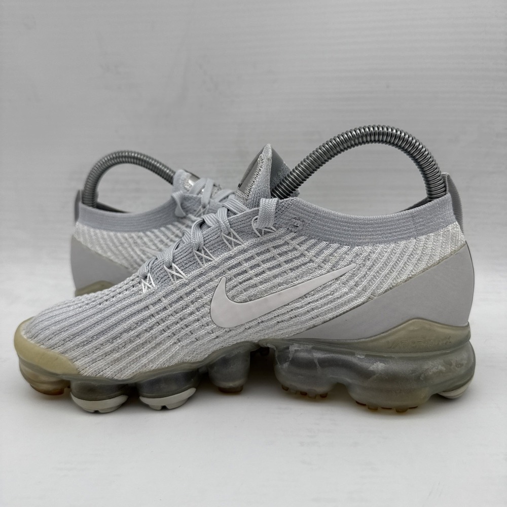 Nike Women's US 7.5 Air Vapormax Flyknit 3 AJ6910-100 White Pure Platinum Shoes - Picture 5 of 16